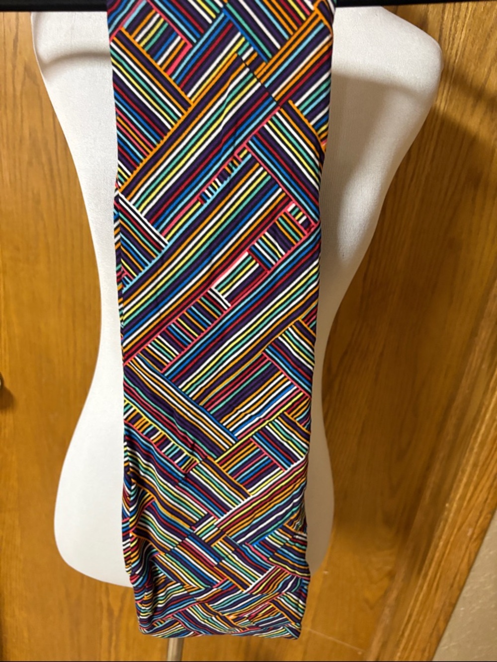 LuLaRoe Multicolor Striped Geometric Leggings